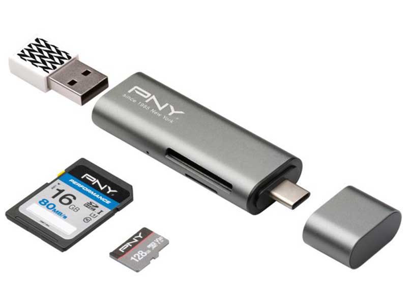 Lettore tipo C per MicroSD e SD e USB PNY – Punto Foto Pinerolo
