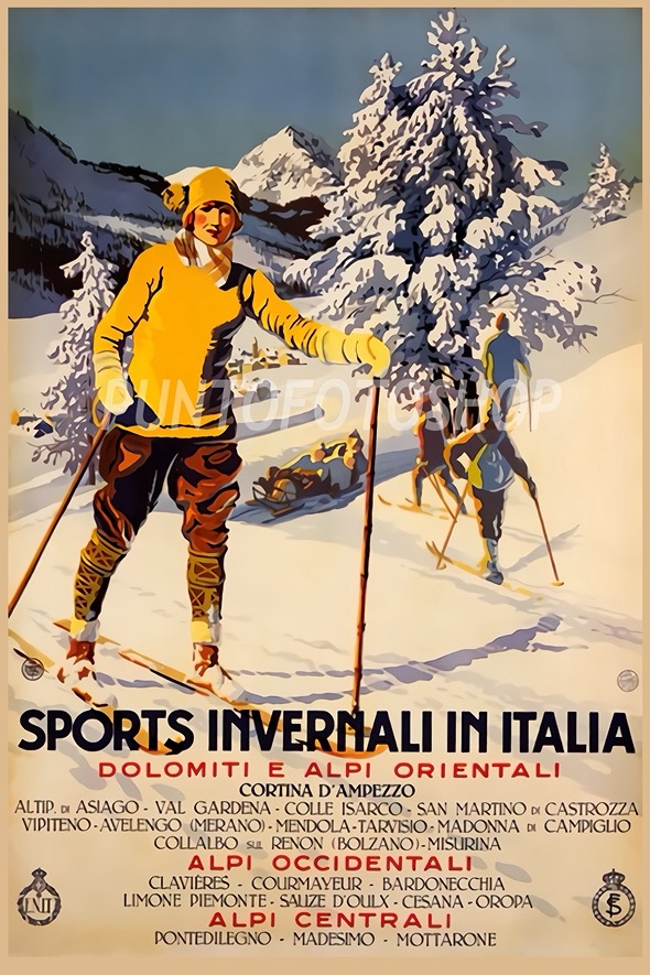 Torino sport invernali pinguino imbraccia le racchette da sci sull